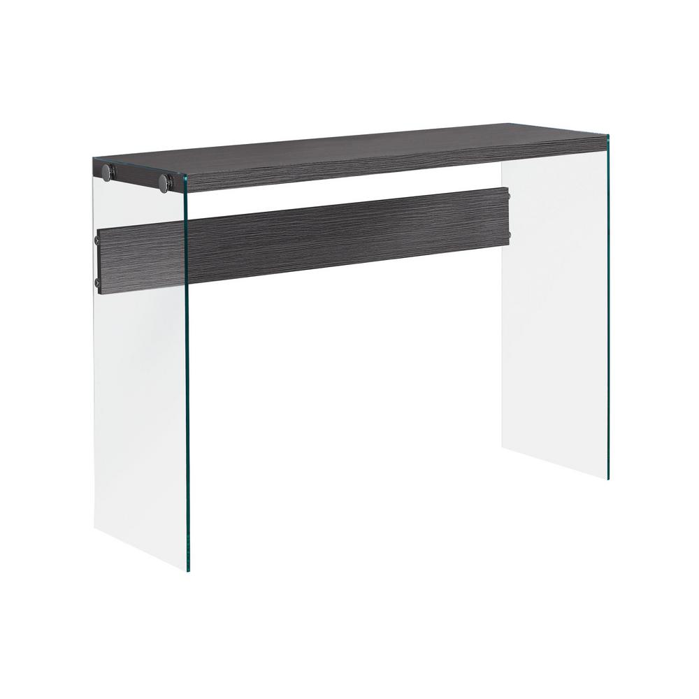 Grey with Black Metal Console Table HD3519 The Home Depot