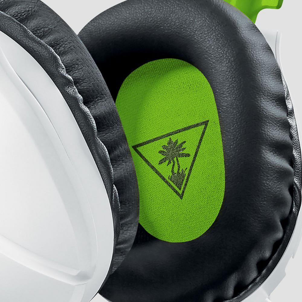 white and green turtle beach headset