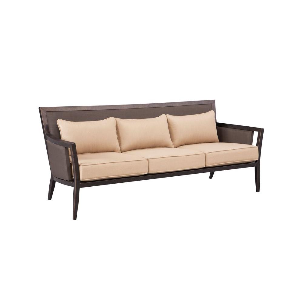 Brown Jordan Greystone Patio Sofa With Harvest Cushions Custom Brown Jordan Greystone Patio Sofa With Harvest Cushions Custom