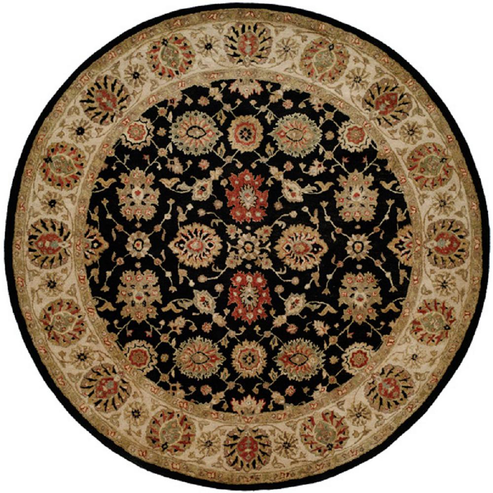 KALATY Empire Black/Ivory 4 ft. Round Area RugEM283 R4 The Home Depot