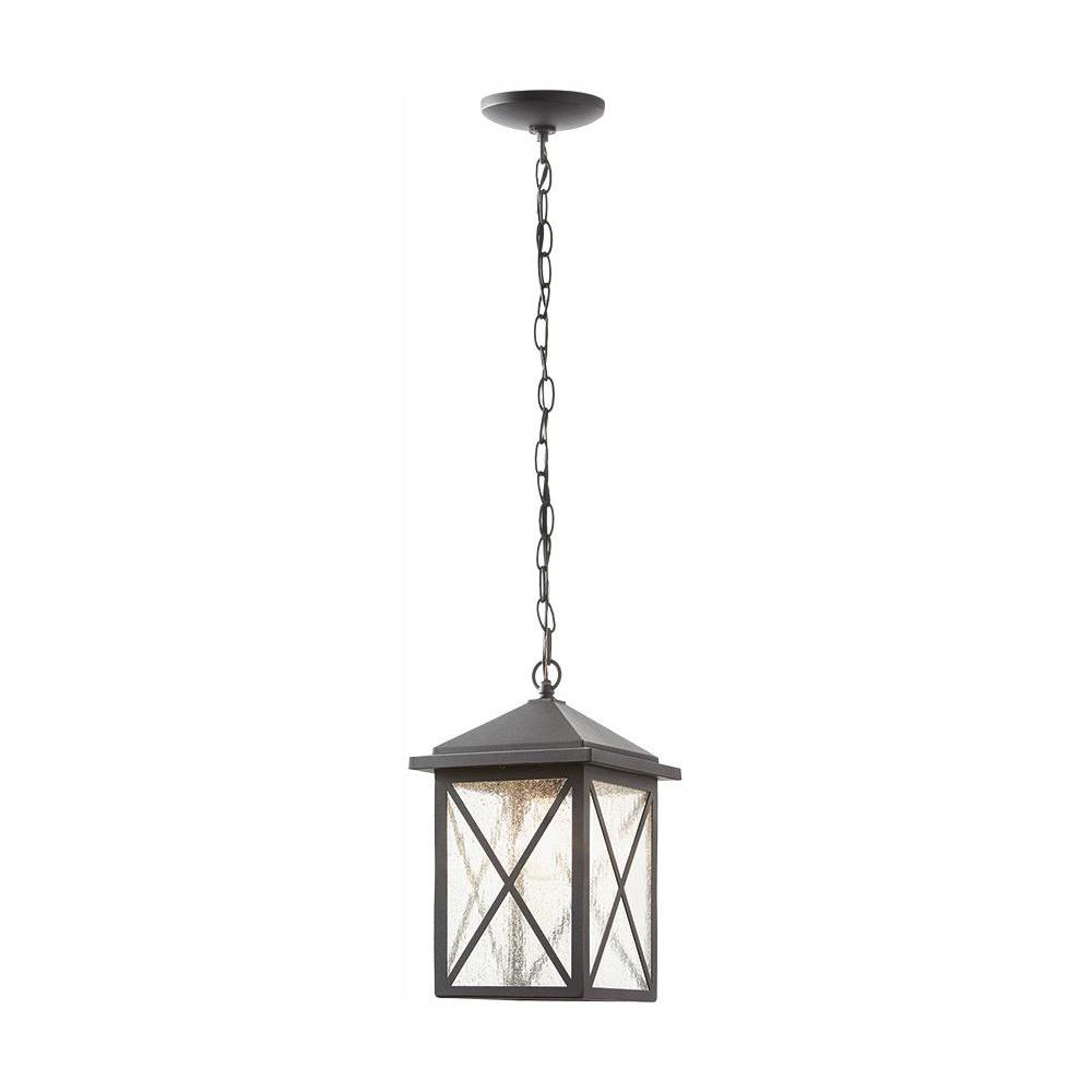 Home Decorators Collection Wythe Black 1 Light Outdoor Hanging Lantern