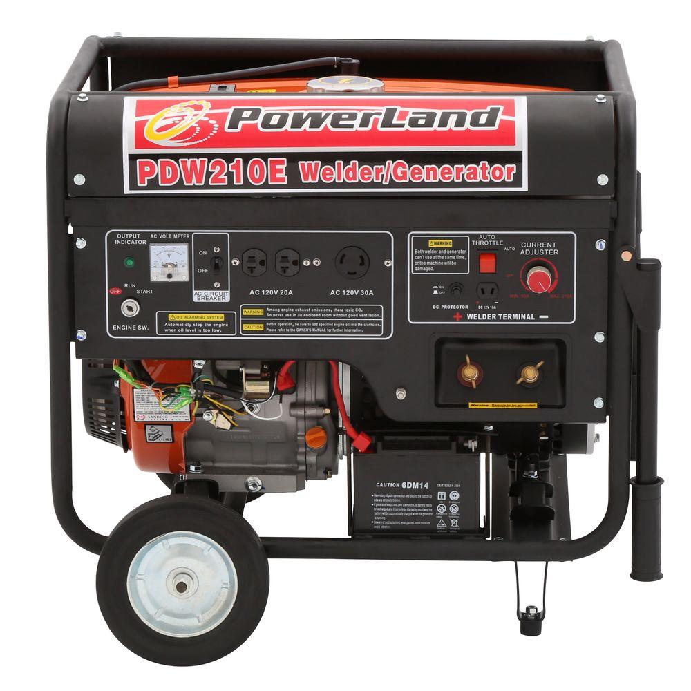 UPC 628586144835 product image for Portable Generator: Powerland Generators 210-Amp Welder and 4,000-Watt Gasoline  | upcitemdb.com