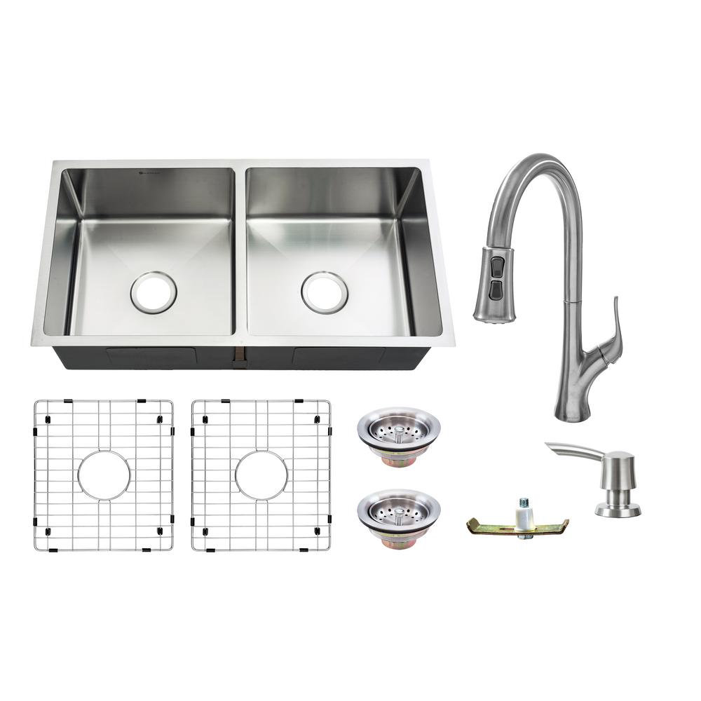 Glacier Bay AllinOne Undermount 18Guage Stainless Steel 36 in