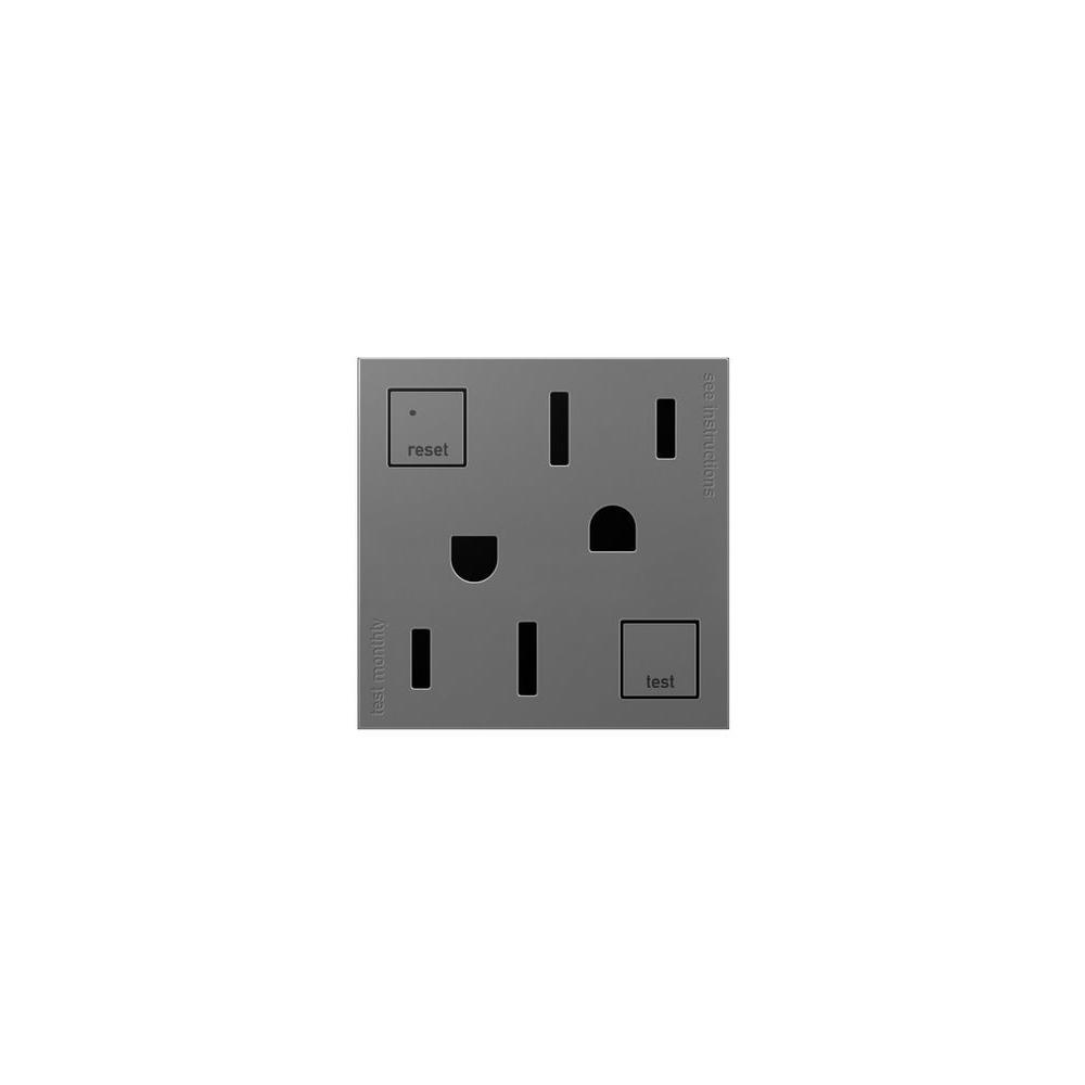 Legrand adorne 15 Amp TamperResistant Duplex GFCI Outlet, MagnesiumAGFTR152M4 The Home Depot