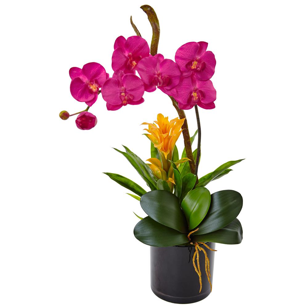 Nearly Natural Orchid and Bromeliad Silk Arrangement-1478-DP - The Home ...