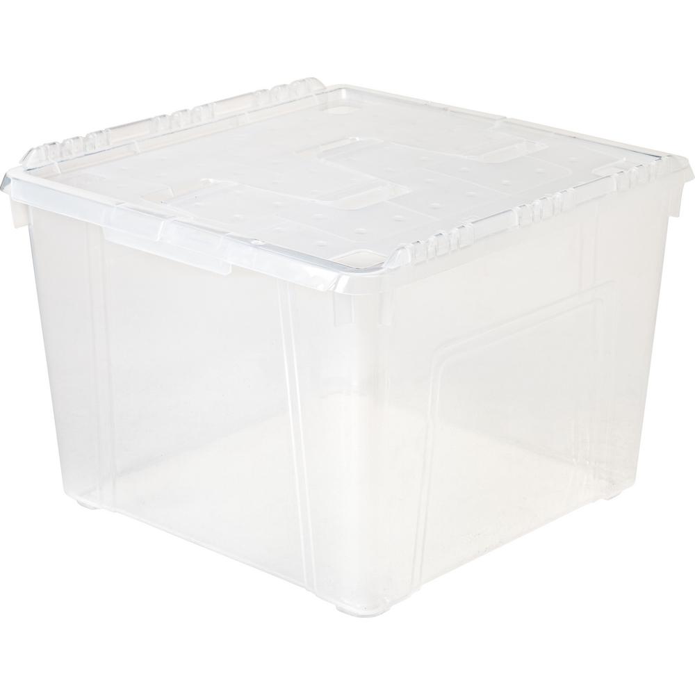 Iris 60 Qt Wing Lid Storage Box In Clear