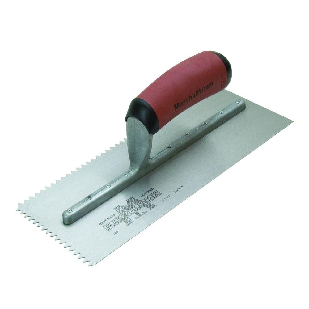 size for tile trowel x 3 6 Durasoft  in. x 15/32 Marshalltown 1/2 in. Trowel Notch V