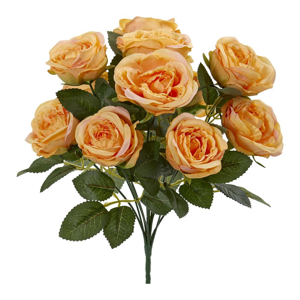 Nearly Natural Indoor 14 Rose Bush Artificial Flower Set Of 6 Indoor 14 Rose Bush Artificial Flower