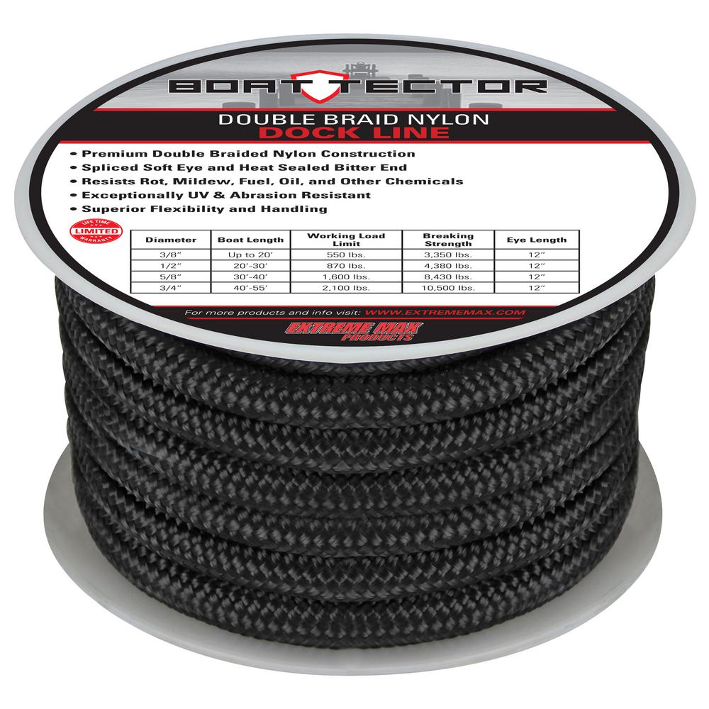 Everbilt 1/4 in. x 100 ft. White Braided Nylon and Polypropylene Rope ...