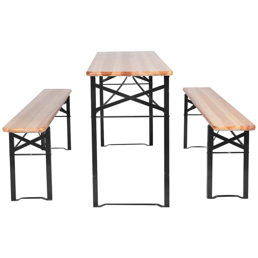 folding camping table and bench set