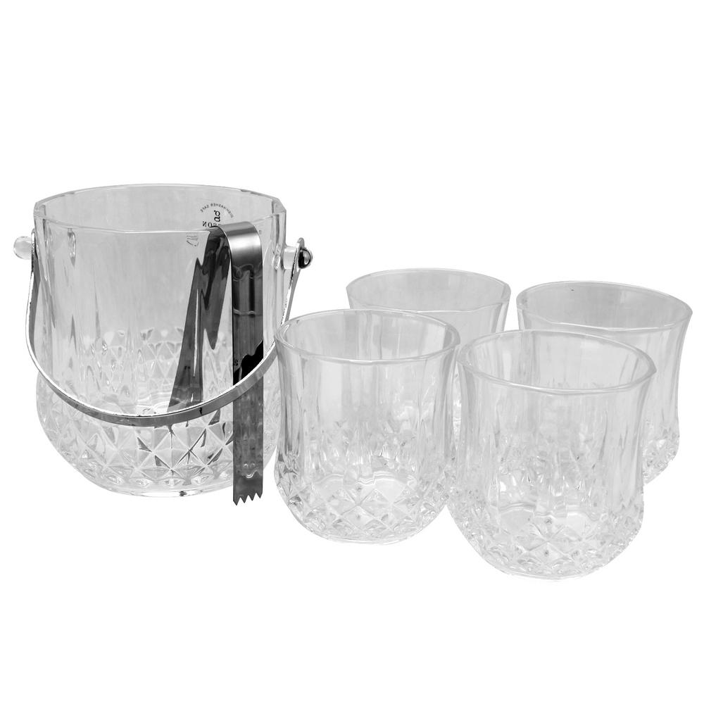 Gibson Home Jewelite 6Piece Glass Ice Bucket Set985100111M The Home Depot