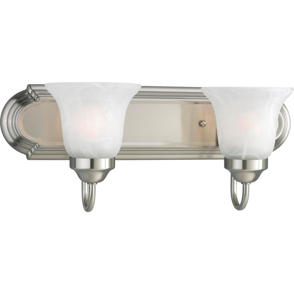 Progress Lighting Avalon 1 Light Brushed Nickel Fluorescent Bath Avalon 1 Light Brushed Nickel