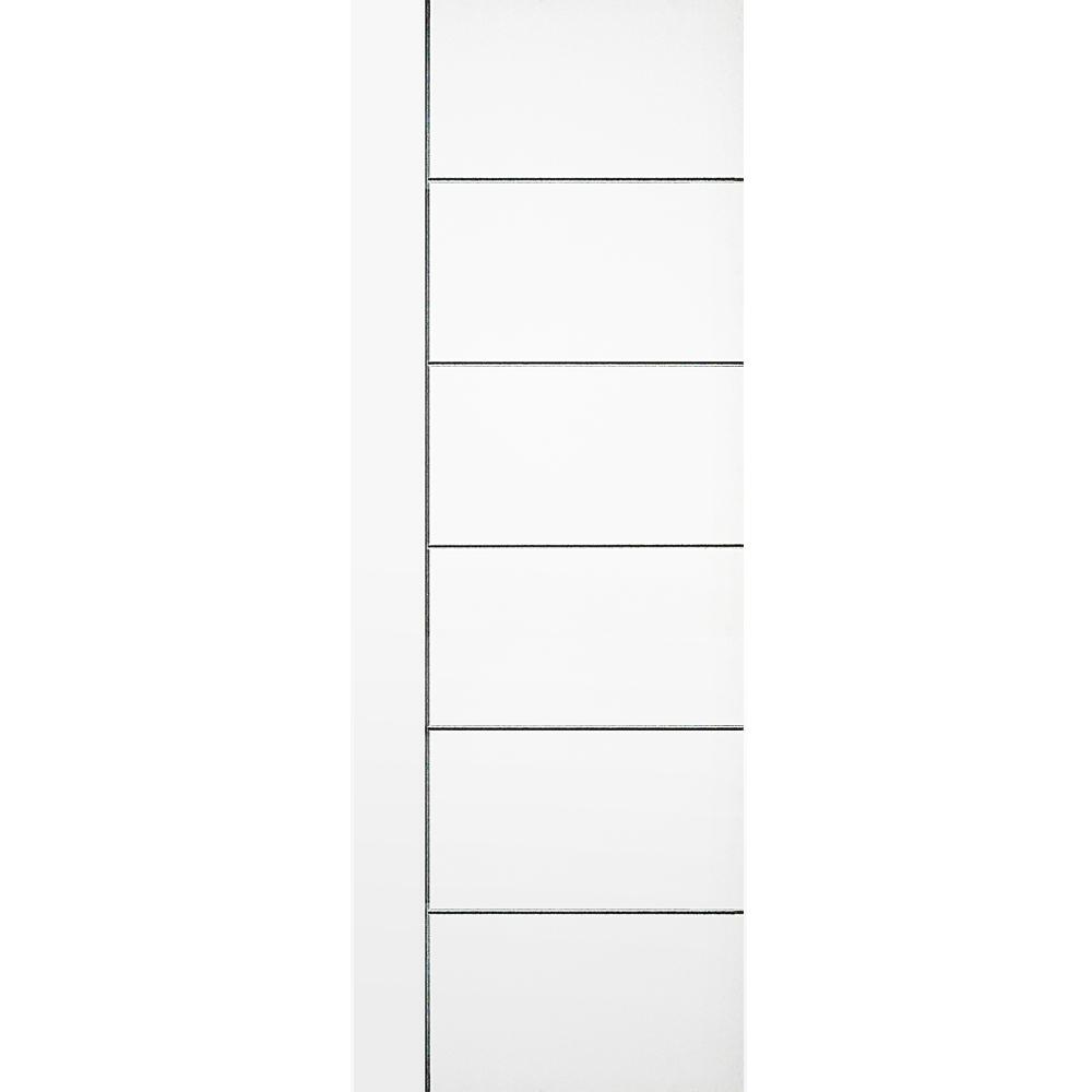 Steves Sons 36 In X 84 Modern V Groove Primed White Modern V Groove Primed White Wood Interior Barn Door Slab Q74vcnnnac99 The Home Depot