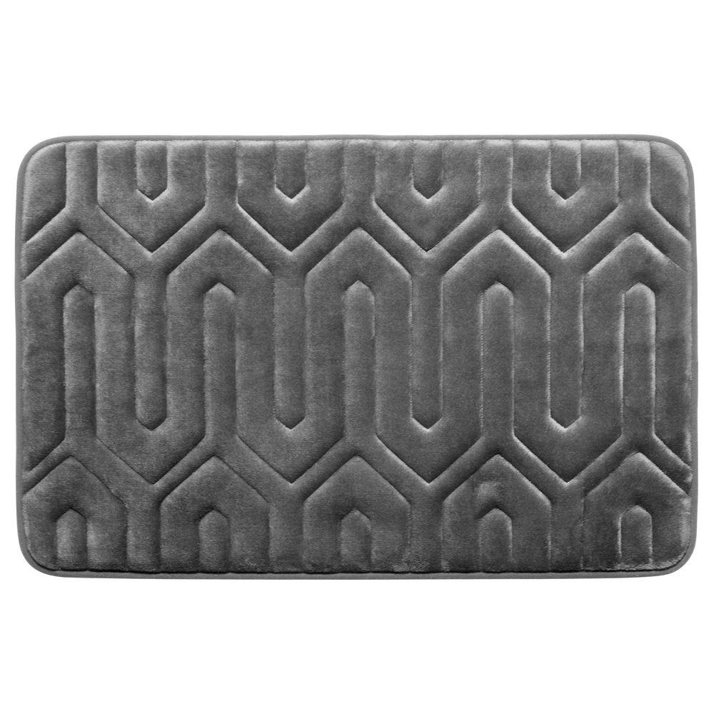 Dark Gray Bath Rugs Mats The Home Depot Thea Dark Gray 20 In X 32 Memory Foam Bath Mat