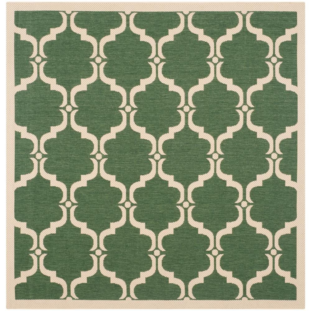 Safavieh Courtyard Dark Green/Beige 5 ft. 3 in. x 5 ft. 3 in. Indoor