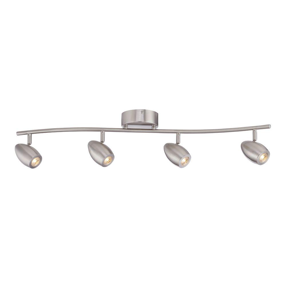 Clear Integrated Led Track Lighting Kits The 3 Ft Brushed Nickel Led Track Lighting Kit With 4 Lights