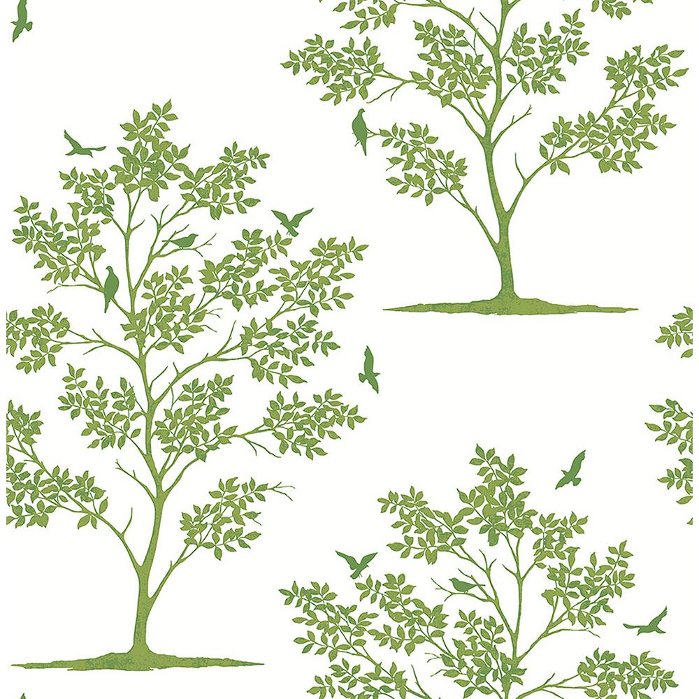 Brewster Woodland Green Trees And Birds Wallpaper Fd23282 The Home Brewster Woodland Green Trees And Birds Wallpaper