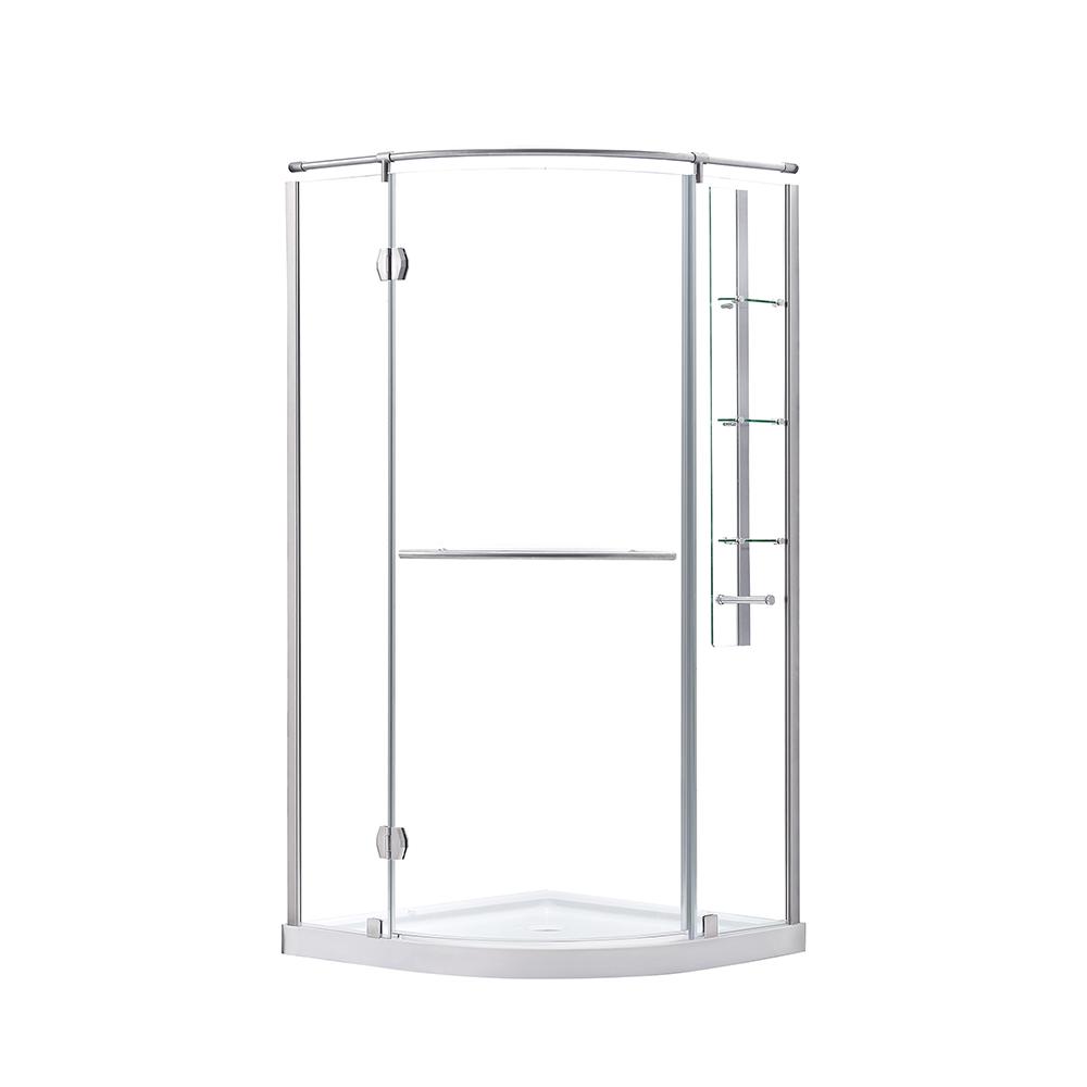 Glacier Bay Glamour 36 in. x 36 in. Single Threshold Shower Base in White