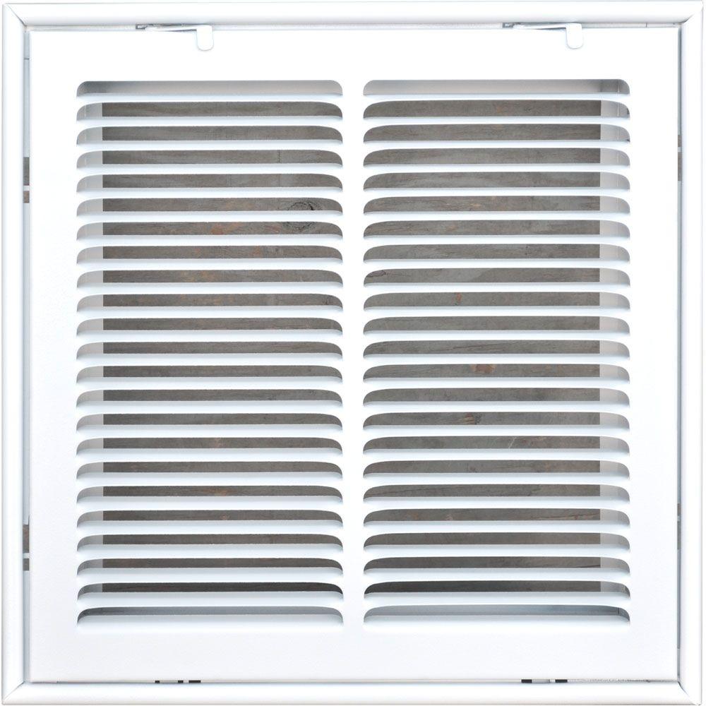 Speedi-Grille SG-1616 FG 16-Inch by 16-Inch White Return Air Vent Filter Grille with Fixed Blades