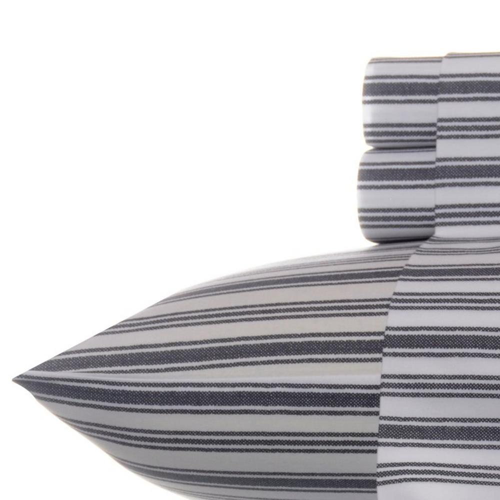 Nautica 4 Piece Coastal Colridge Charcoal Striped 200 Thread Count Cotton Queen Sheet Set 208669 The Home Depot - Black And White Striped Queen Bedding Nautica 4 Piece Coastal Colridge Charcoal Striped 200 Thread Count Cotton Queen Sheet Set 208669 The Home Depot - Black And White Striped Queen Bedding