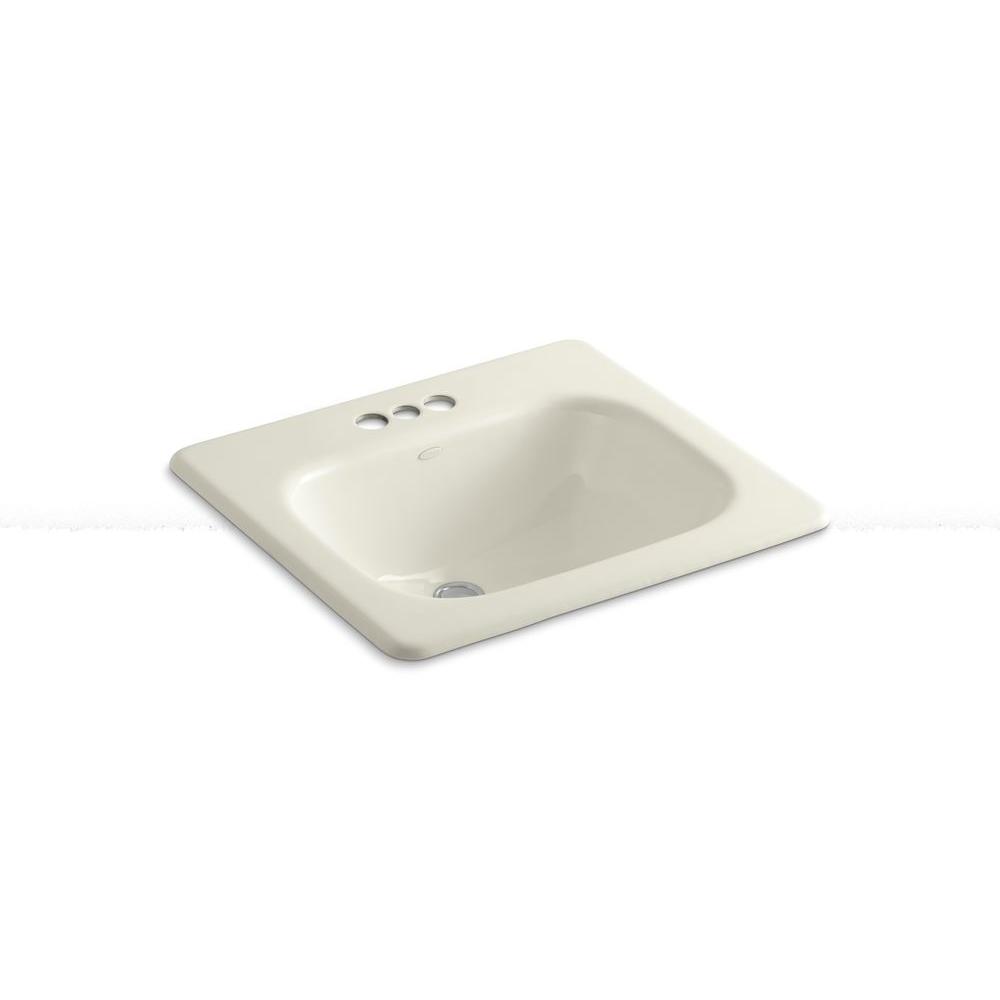 Kohler Tahoe Drop In Cast Iron Bathroom Sink Biscuit With Overflow Drain