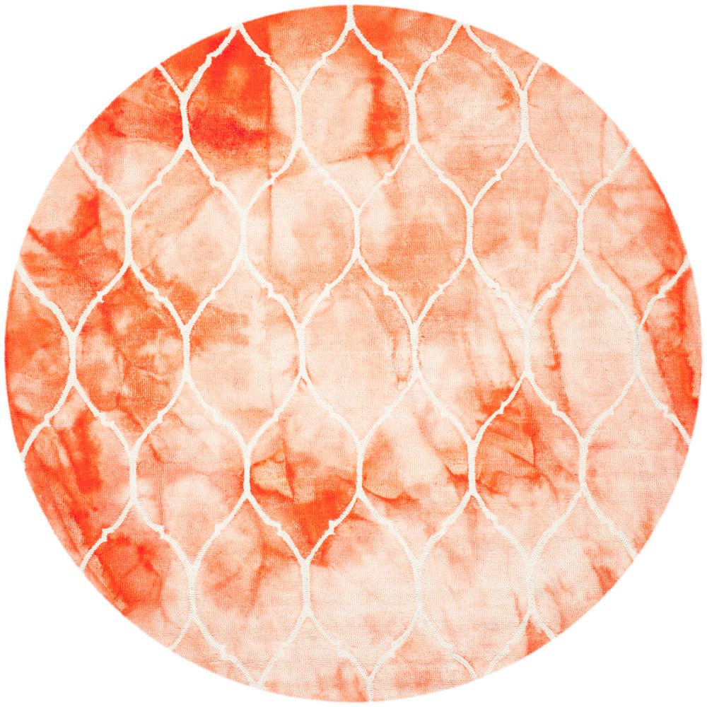 Trellis Safavieh Orange Area Rugs The Home Depot Dip Dye Orange Ivory 7 Ft X Round Area Rug