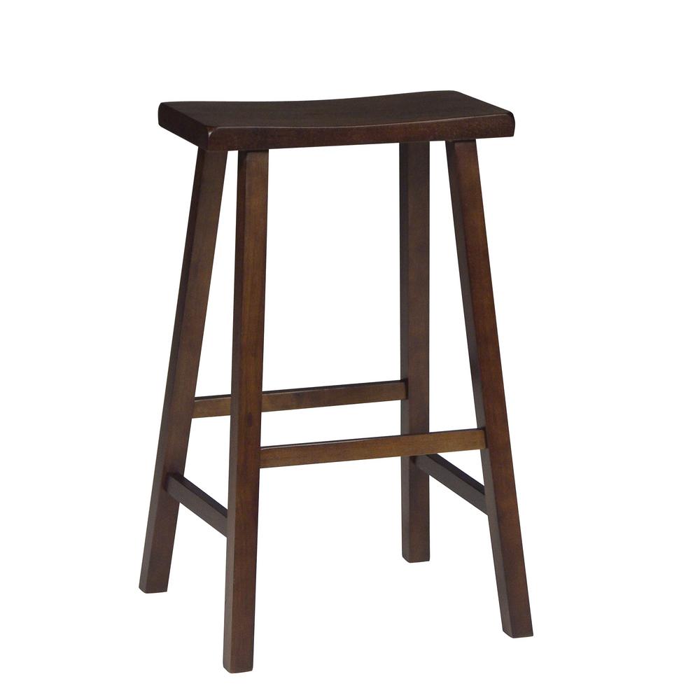 International Concepts 30 In Walnut Bar Stool 1s61 683 The Home Depot