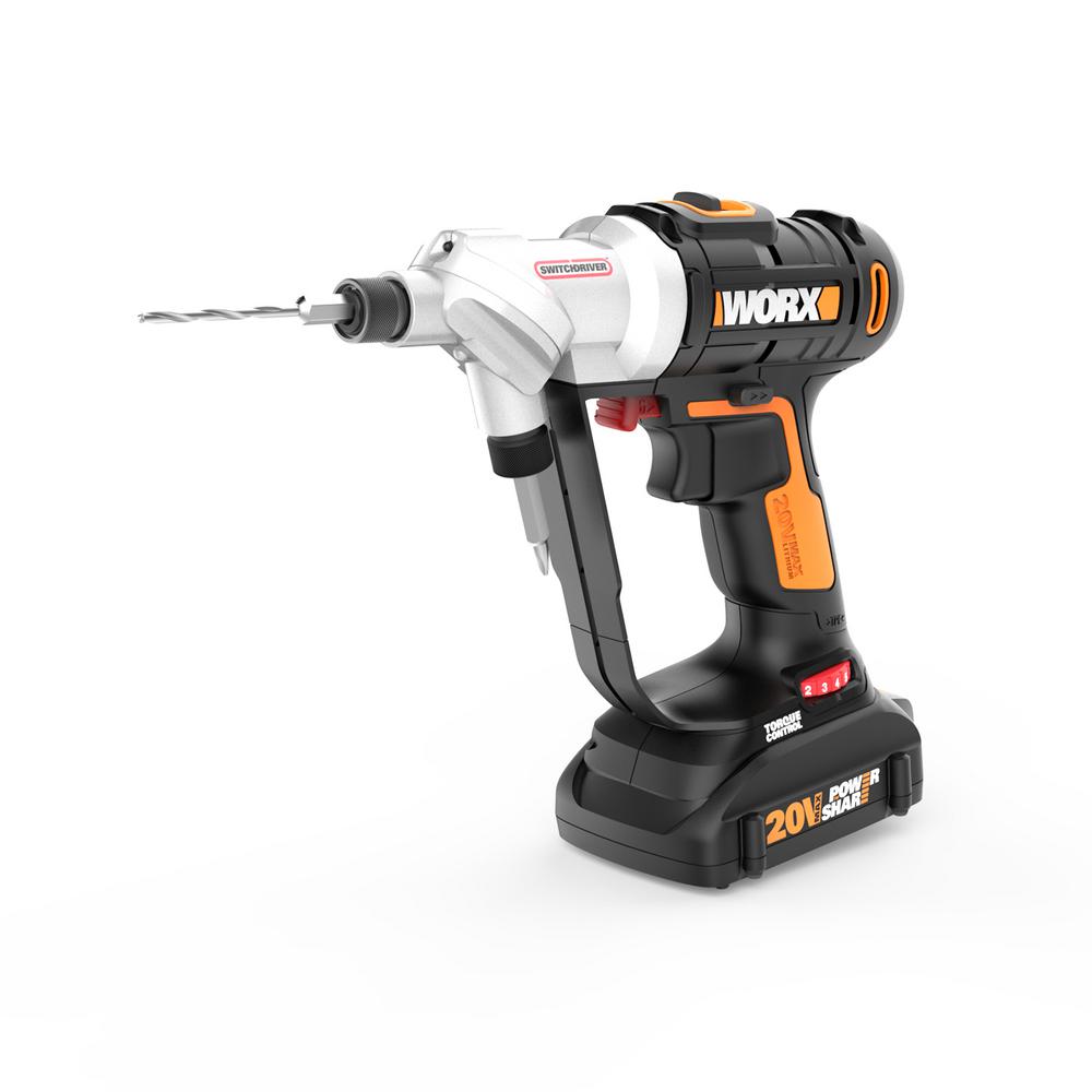 Worx 20Volt LithiumIon 1/4 in. Cordless Drill/DriverWX176L The
