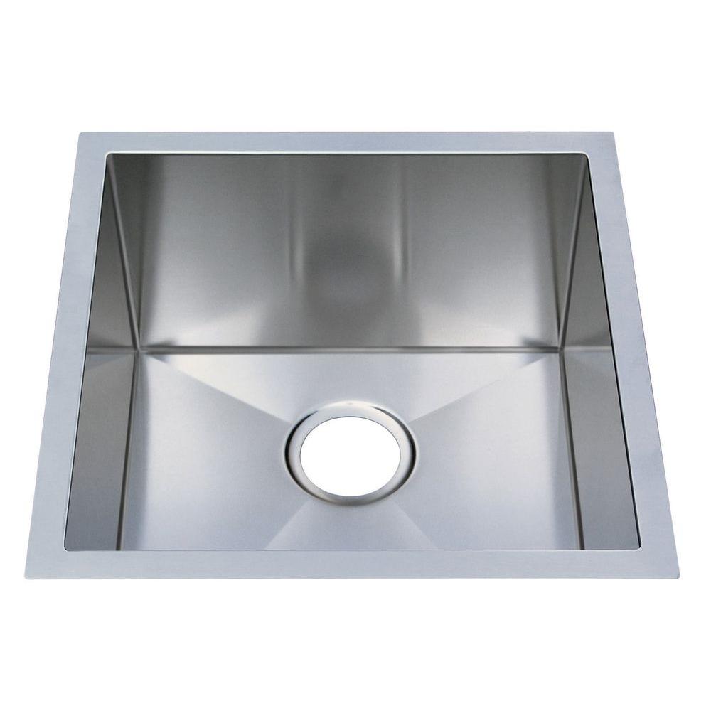 Frigidaire Gallery Undermount Stainless Steel 18 11 16x18 11 16x9 In 0 Hole Single Bowl Kitchen Sink