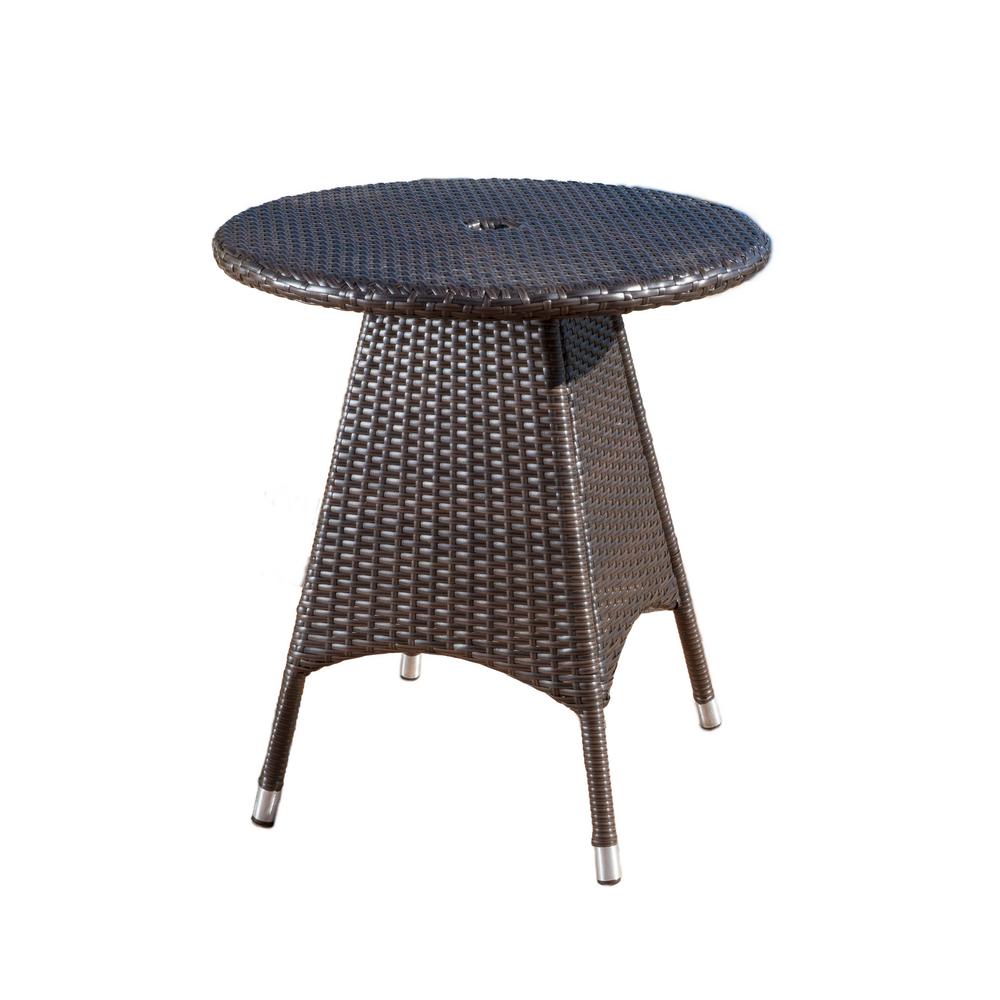 Umbrella Hole Outdoor Bistro Tables Patio Tables The Home Depot