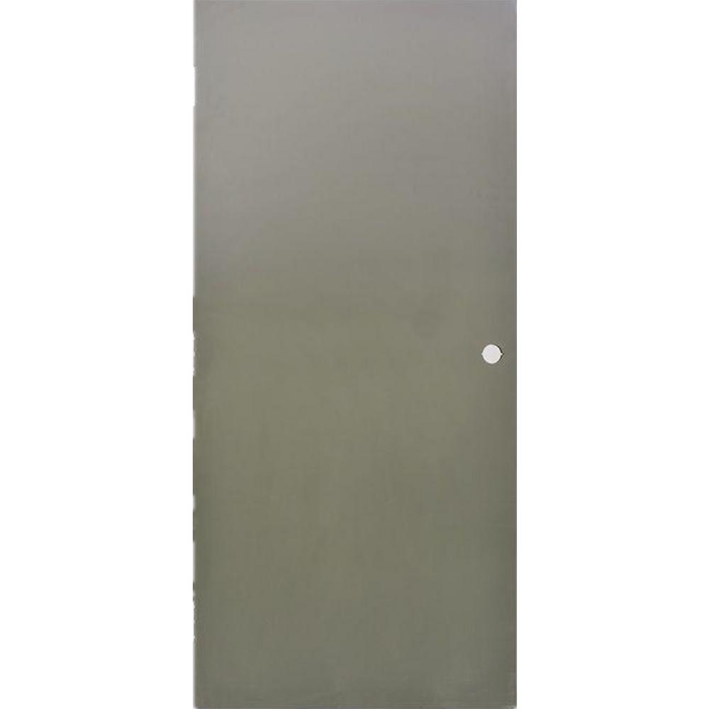 Krosswood Doors 36 in. x 84 in. DKS Flush Primed Gray Steel Commercial