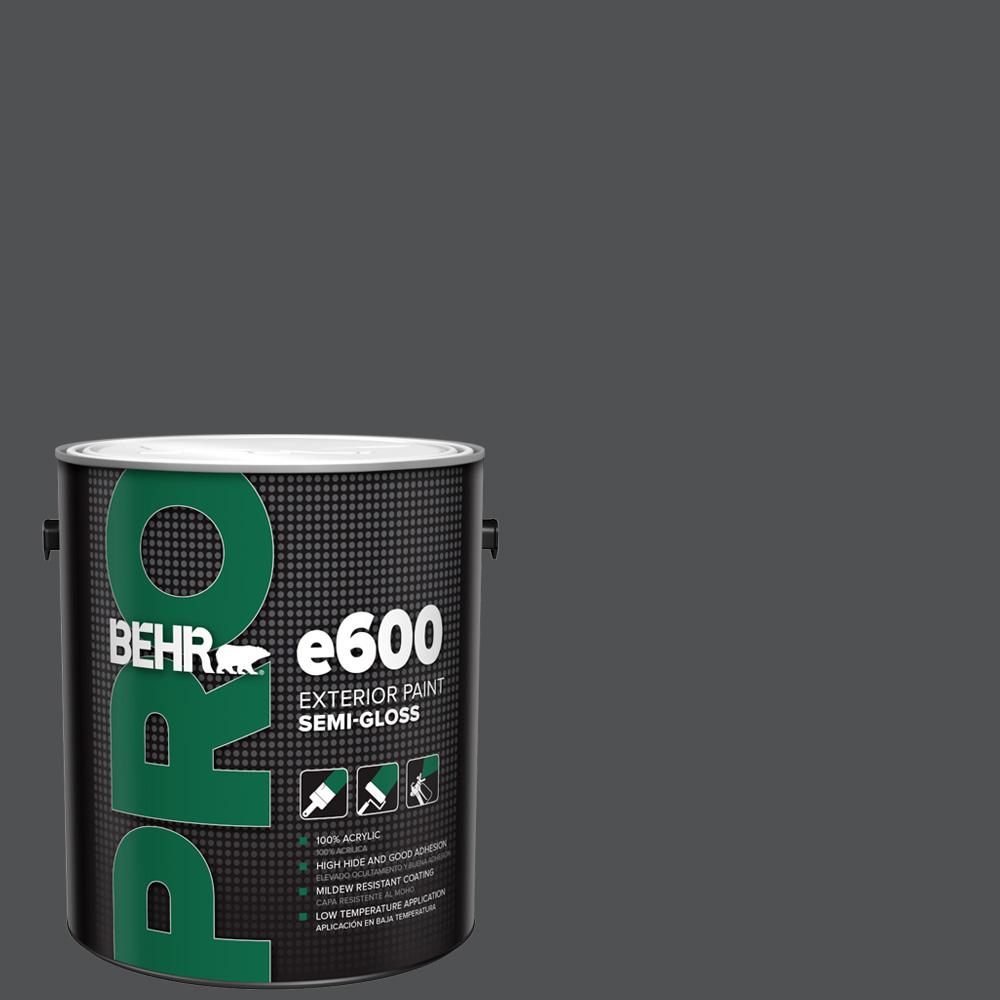 BEHR PRO 1 Gal. #PPU18-01 Cracked Pepper Semi-Gloss Acrylic Exterior ...