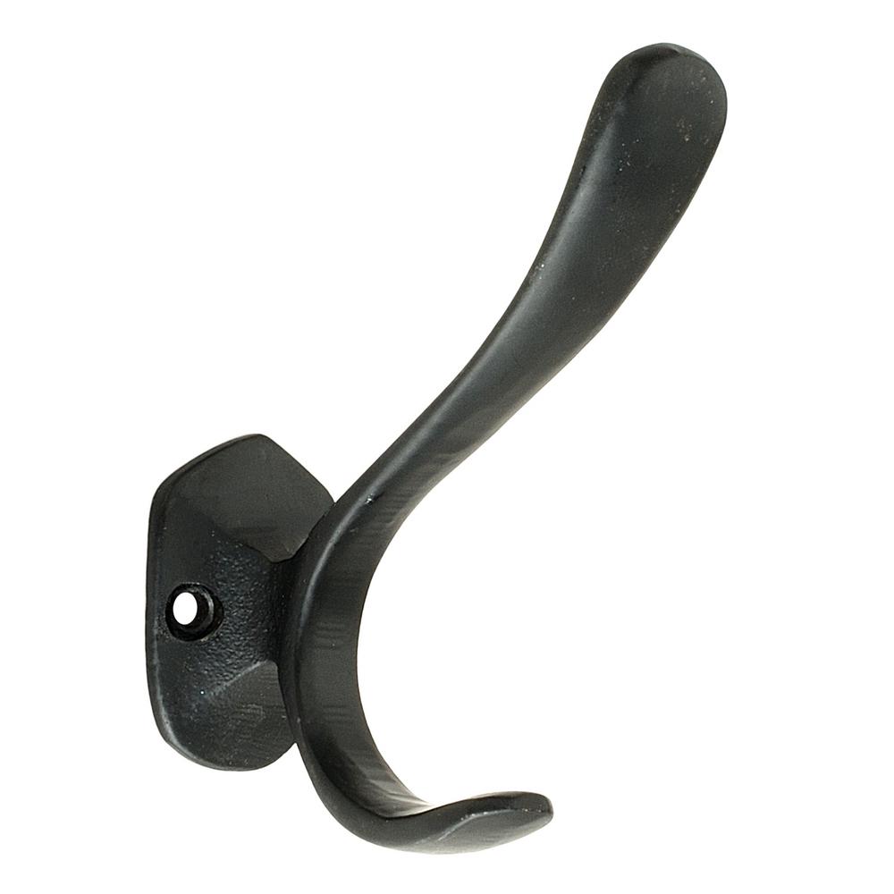 Richelieu Hardware 4-1/2 in. Black Heavy Duty Triple Coat Hook-236FBV ...