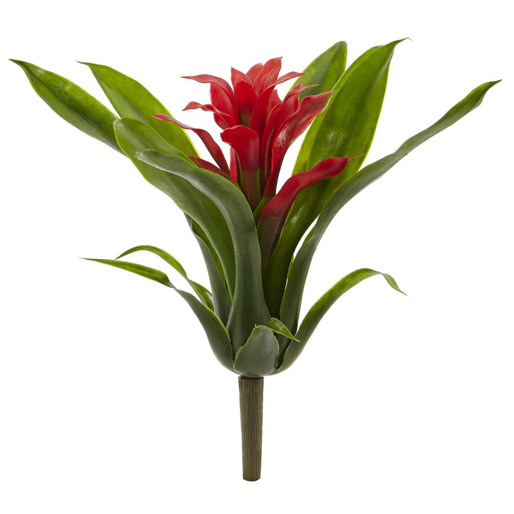 Nearly Natural 10 in. Bromeliad Artificial Flower Stem (Set of 6)2237