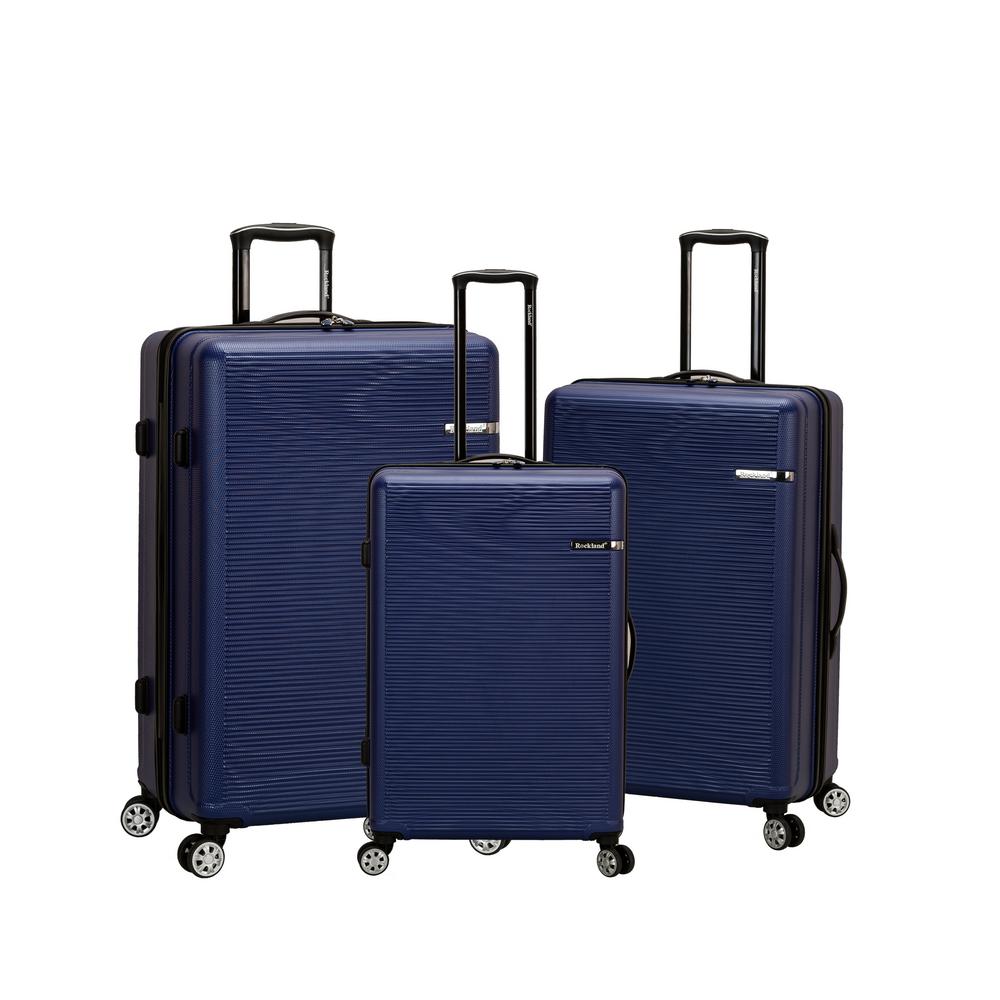 blue hardside luggage