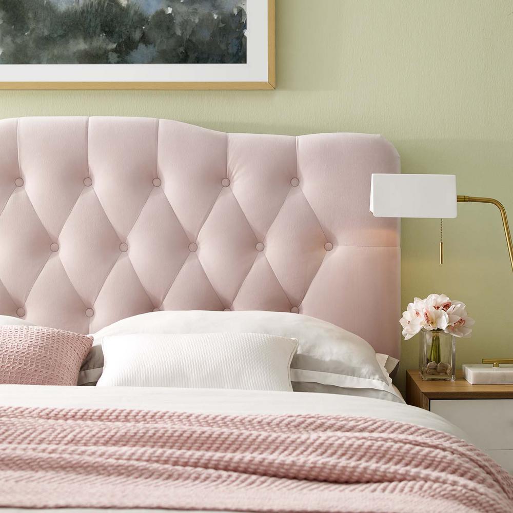Modway Annabel Pink Queen Diamond Tufted Performance Velvet Headboard Mod 6129 Pnk The Home Depot - Pink Upholstered Queen Bed Frame Modway Annabel Pink Queen Diamond Tufted Performance Velvet Headboard Mod 6129 Pnk The Home Depot - Pink Upholstered Queen Bed Frame