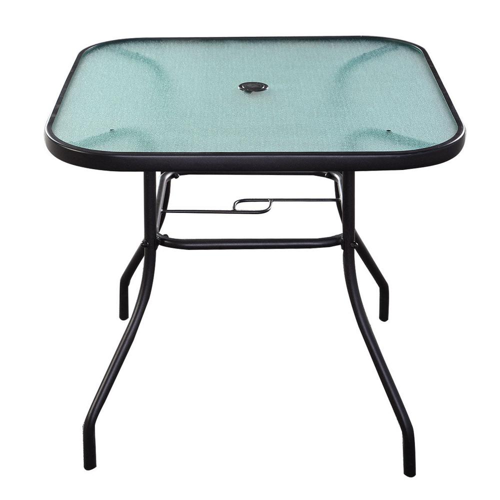 Glass Tabletop Patio Dining Tables Patio Tables The Home Depot