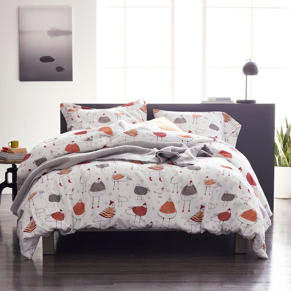 The Company Store Bundle Up Multicolored Twin Flannel Duvet Cover