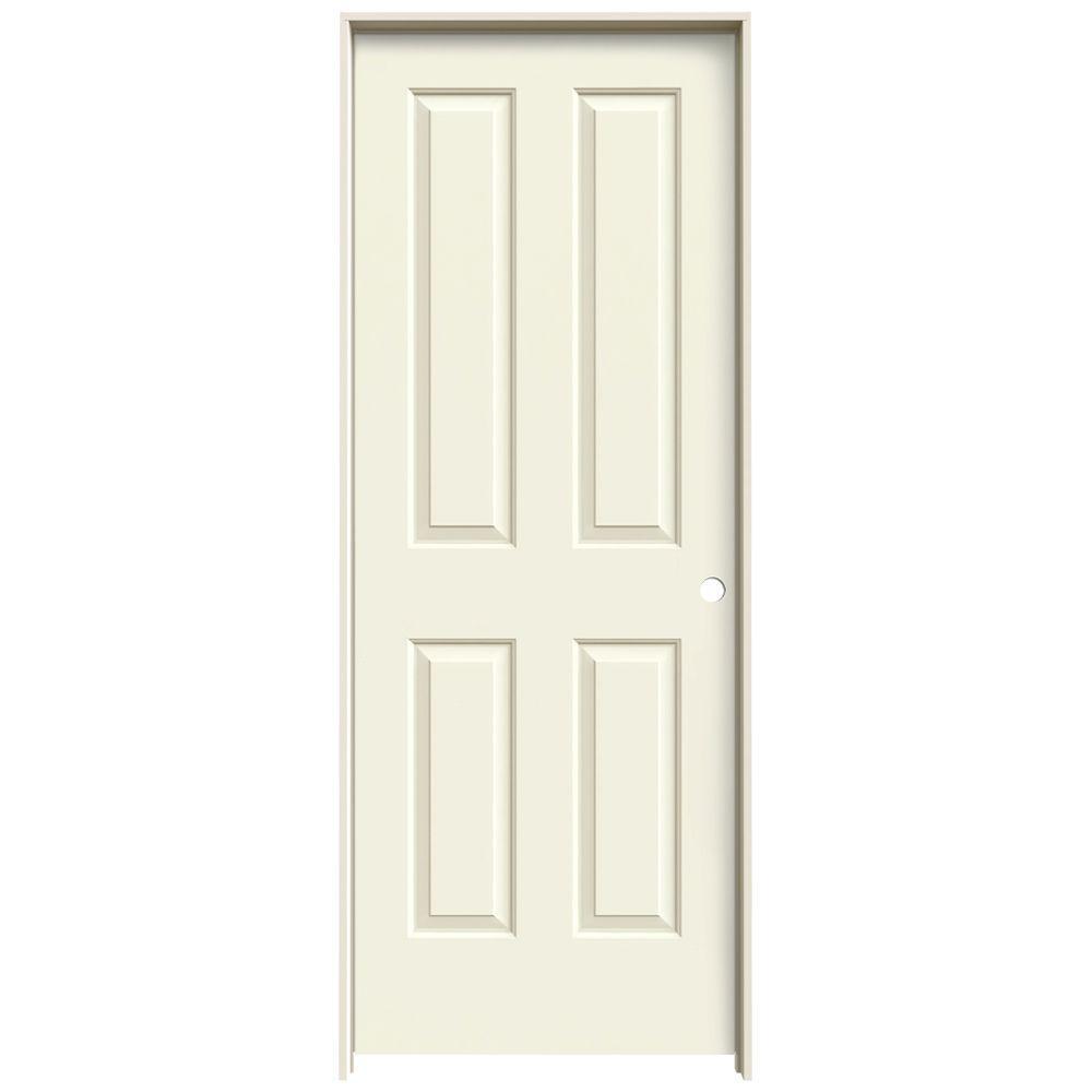 32 In X 80 In Coventry Vanilla Painted Left Hand Smooth Molded Composite Mdf Single Prehung Interior Door