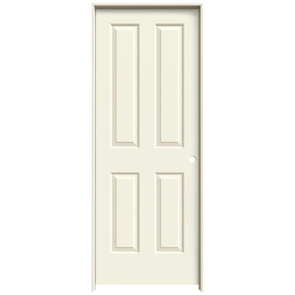 36 In X 80 In Coventry Vanilla Painted Left Hand Smooth Molded Composite Mdf Single Prehung Interior Door
