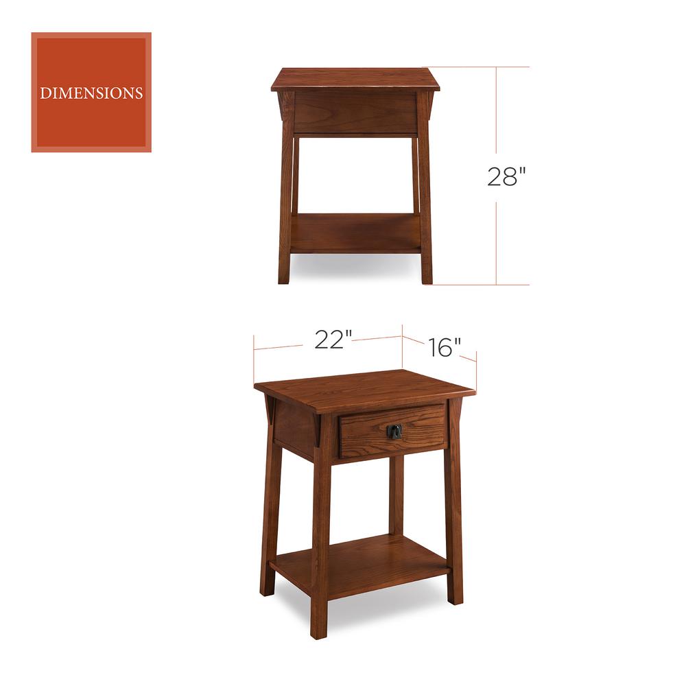 Leick Home Favorite Finds Wood Mission Night Stand Tables With Drawer 9066 Rs The Home Depot