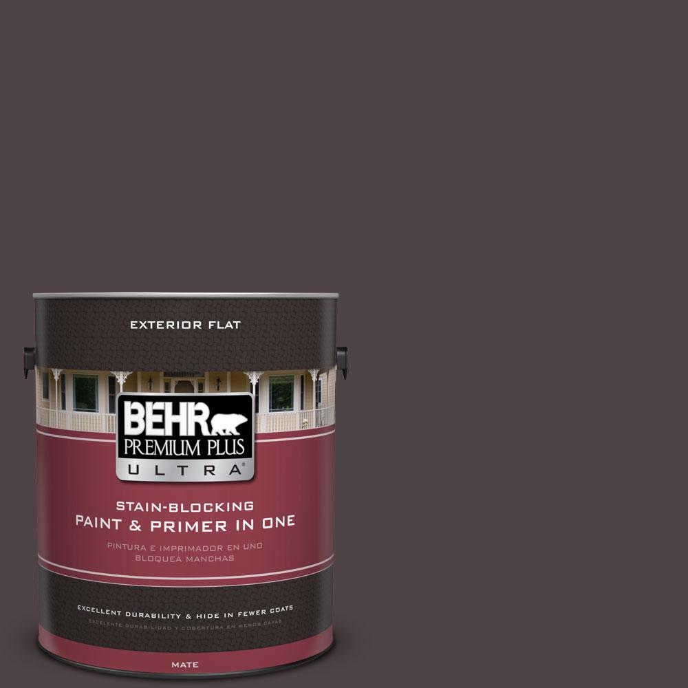 BEHR Premium Plus Ultra 1gal. N1107 Black Flat Exterior Paint