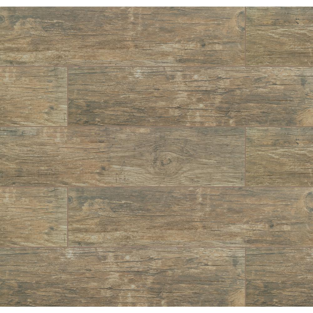 Msi Redwood Natural 6 In X 24 In Glazed Porcelain Floor And Wall