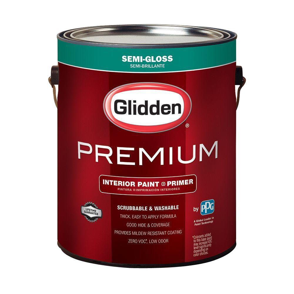  Glidden  Premium 1 gal Base 1 Semi Gloss Interior Paint  