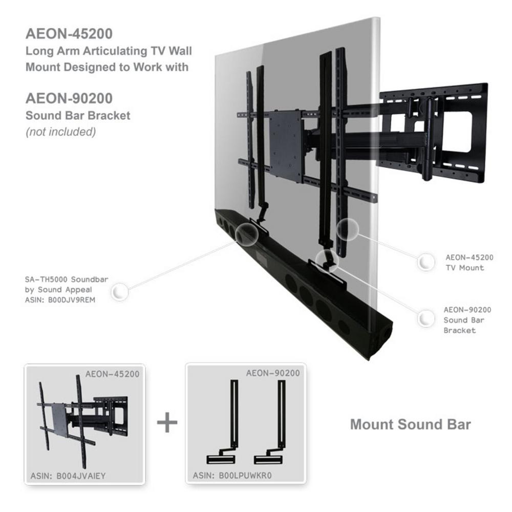 Aeon Standounts Full Motion Tv Wall Mount With Long Extension For 42 In 80 S 45200 The Home Depot - Extended Arm Tv Mount Aeon Standounts Full Motion Tv Wall Mount With Long Extension For 42 In 80 S 45200 The Home Depot - Extended Arm Tv Mount