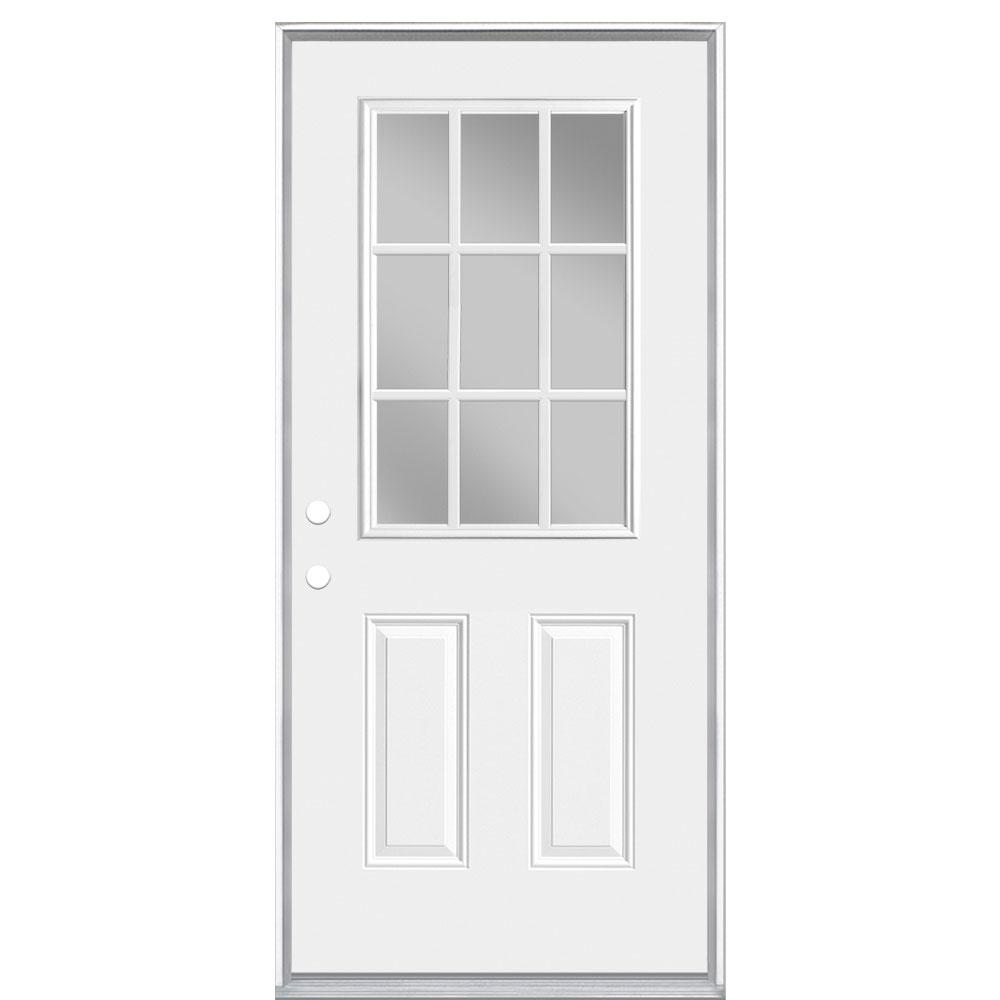 Masonite 36 in. x 80 in. Premium 9 Lite RightHand Inswing