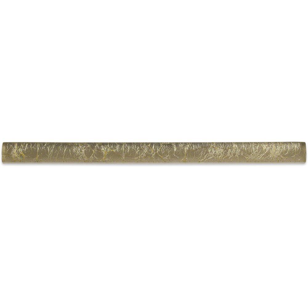 Ivy Hill Tile Space Gold Glass Pencil Liner Trim Wall Tile - 0.75 in. x