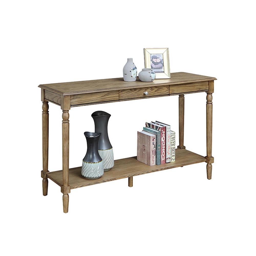 Convenience Concepts French Country Driftwood Drawer And Shelf