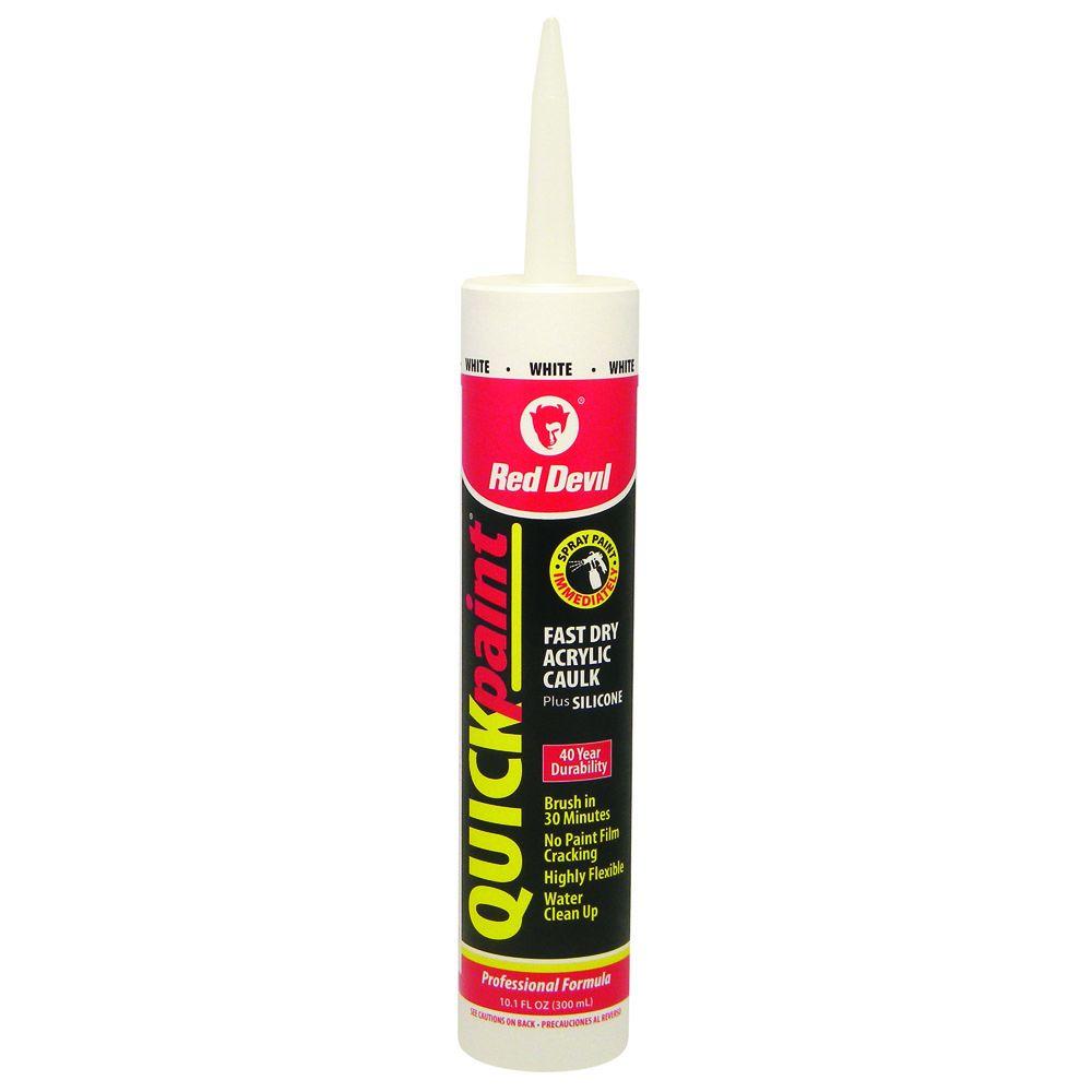 Quick Paint 10.1 oz. Siliconized Acrylic Caulk0946 The Home Depot