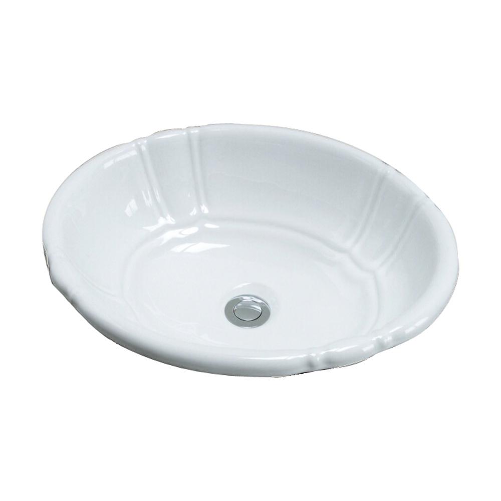 No Faucet Hole Barclay Products Drop In Bathroom Sinks Drop In Bathroom Sink White